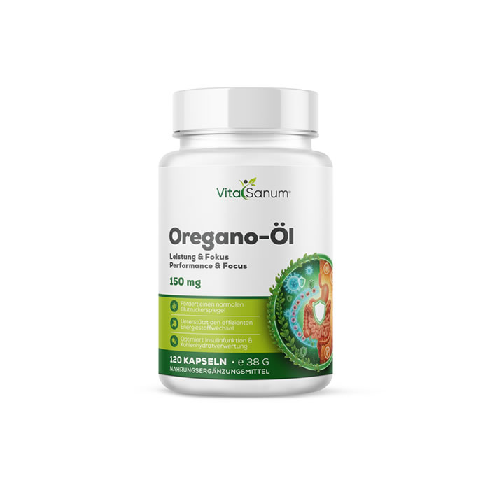 VitaSanum® - Oregano Öl 10:1 150 mg 120 Kapseln VitaSanum® - Oregano Öl 10:1 150 mg 120 Kapseln