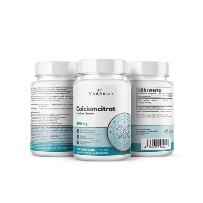 VitaSanum® - Calciumcitrat 200 mg 120 Kapseln