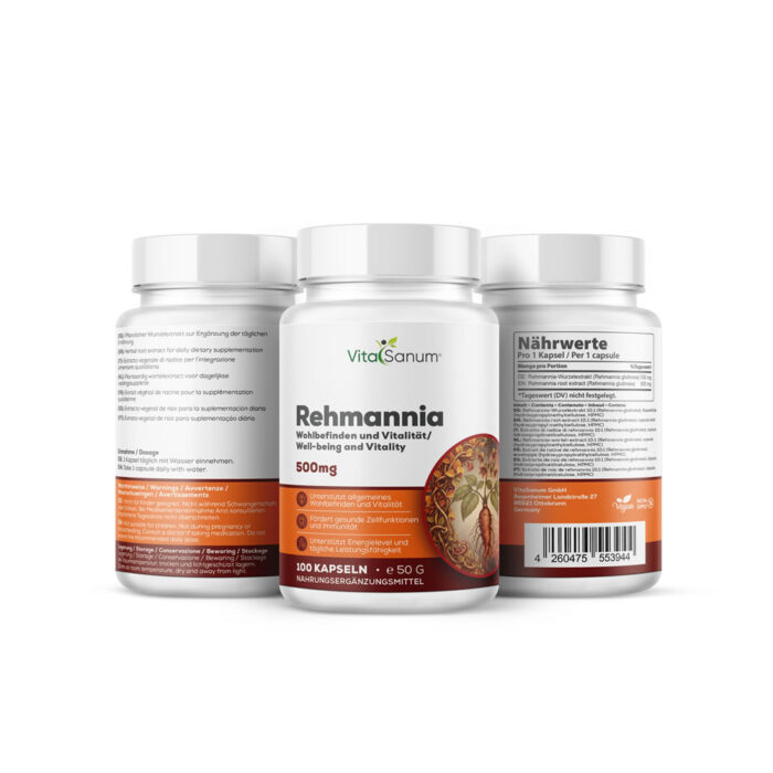 VitaSanum®- Rehmannia (Rehmannia glutinosa) 500 mg 100 Kapseln