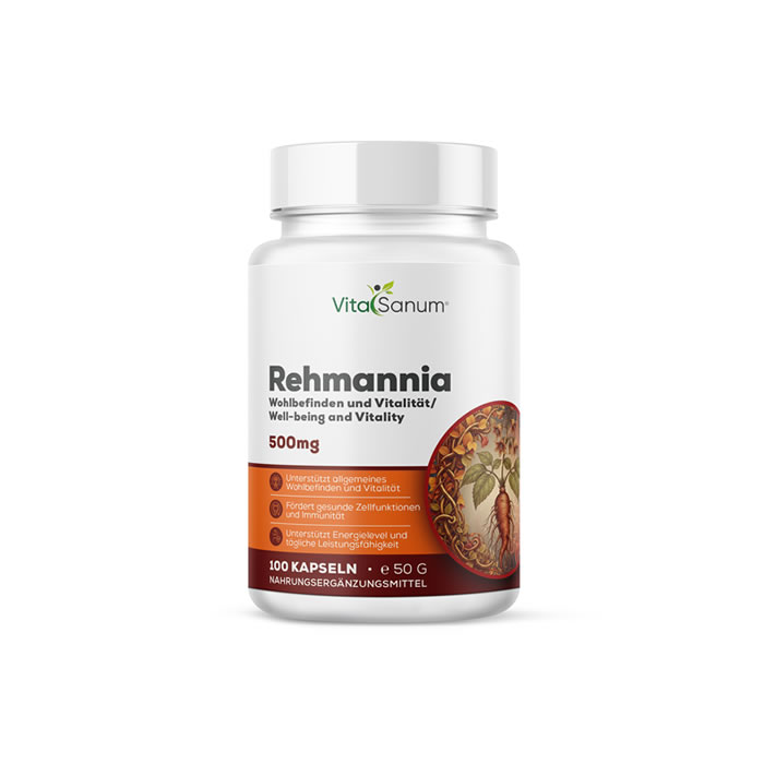 VitaSanum®- Rehmannia (Rehmannia glutinosa) 500 mg 100 Kapseln VitaSanum®- Rehmannia (Rehmannia glutinosa) 500 mg 100 Kapseln