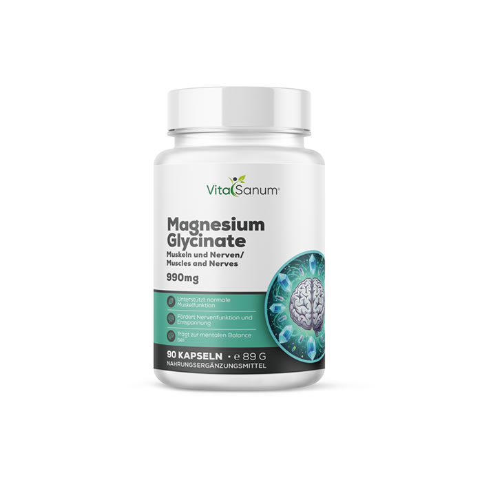 VitaSanum® Magnesium Glycinate – Sanft & hoch bioverfügbar (90 Kapseln) VitaSanum® Magnesium Glycinate – Sanft & hoch bioverfügbar (90 Kapseln)