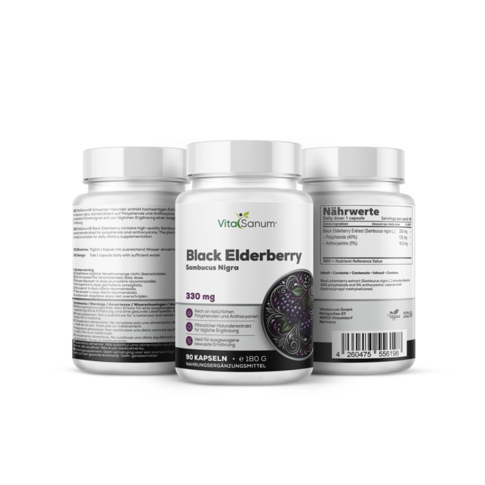 VitaSanum® - Schwarzer Holunder (Sambucus nigra) 330 mg 90 Kapseln