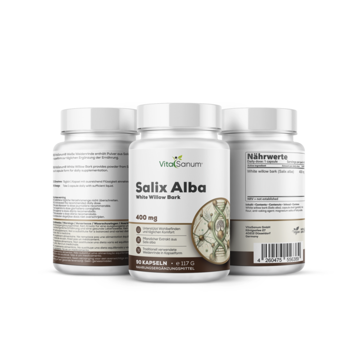 VitaSanum® – Weiße Weidenrinde (Salix alba L.) – 400 mg – 90 Kapseln