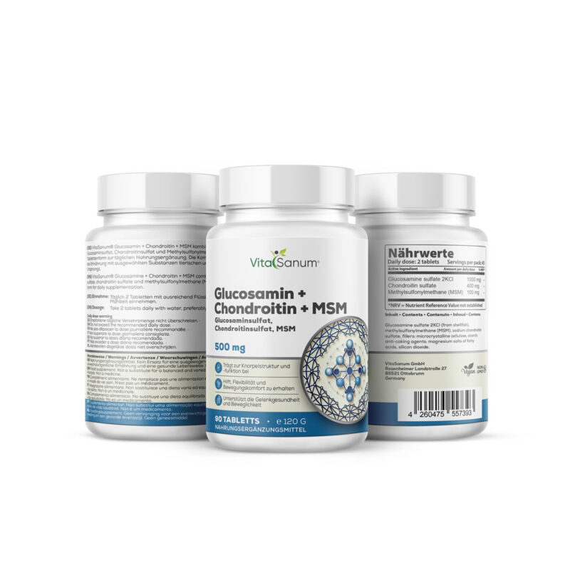 VitaSanum® - Glucosamin + Chondroitin + MSM 1500 mg 90 Tabletten