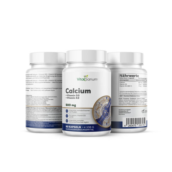 VitaSanum® - Calcium + Vitamin D3 + Vitamin K2 - 90 Tabletten