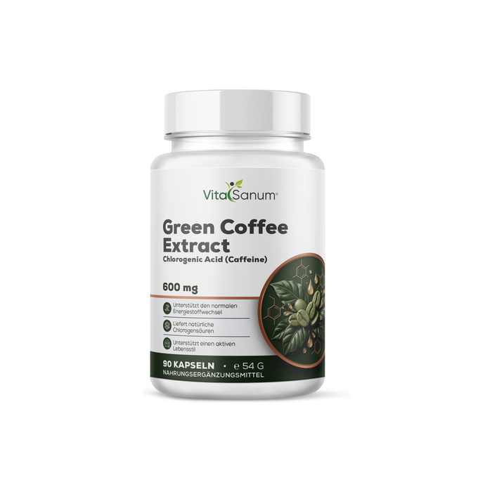 VitaSanum® - Grüner Kaffee (Coffea Arabica L.) 600 mg 90 Kapseln VitaSanum® - Grüner Kaffee (Coffea Arabica L.) 600 mg 90 Kapseln