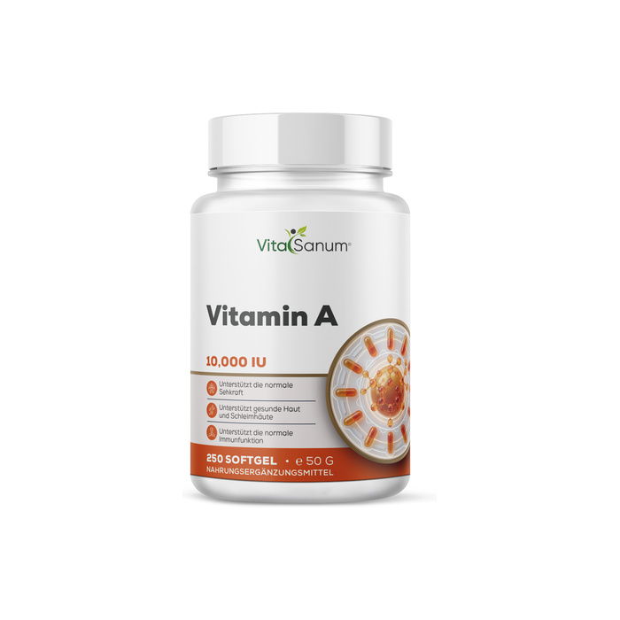VitaSanum® – Vitamin A – 10.000 I.E. – 250 SoftgelkapselnA_2 VitaSanum® – Vitamin A – 10.000 I.E. – 250 Softgelkapseln